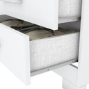 Ver imagem 5 de Guarda Roupa Solteiro Açaí 3 Portas e 2 Gavetas Branco com Espelho - Móveis Henn