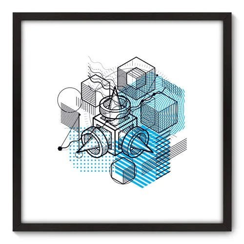 Quadro Decorativo - Projeto - 70cm x 70cm - 123qnadp - 1
