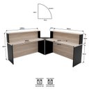 Ver imagem 4 de Balcão de Atendimento em L 140x60cm para Loja e Recepção + Cadeira de Escritório Ergonômica Premium