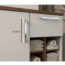 Ver imagem 2 de Balcão Gabinete Suspenso para Banheiro 70cm B06 Branco Nogal