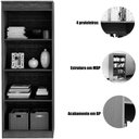 Ver imagem 3 de Estante Armário Alta Livreiro Multiuso Office 4 Prateleiras Branco