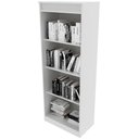 Ver imagem 6 de Estante Armário Alta Livreiro Multiuso Office 4 Prateleiras Branco