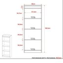 Ver imagem 4 de Estante Armário Alta Livreiro Multiuso Office 4 Prateleiras Branco