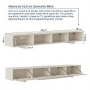 Ver imagem 3 de Rack Ripado para TV até 75 Polegadas Planejado 210cm Aruá CabeCasa MadeiraOriginals Off White