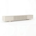 Ver imagem 2 de Rack para TV até 75 Polegadas Planejado 210cm Portas Ripadas Aruá CabeCasa MadeiraOriginals