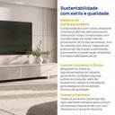 Ver mais imagens de Rack para TV até 75 Polegadas Planejado 210cm Portas Ripadas Aruá CabeCasa MadeiraOriginals