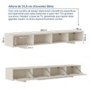 Ver imagem 3 de Rack para TV até 75 Polegadas Planejado 210cm Portas Ripadas Aruá CabeCasa MadeiraOriginals