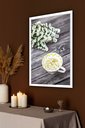 Ver imagem 1 de Quadro Decorativo Xícara de Chá com Flores - 70x50cm:moldura Branca