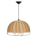 Ver imagem 1 de Trio De Pendentes Lustres Junco Cor Natural Meia Esfera 60cm