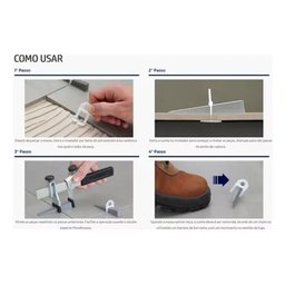 Nivelador Espaçador Piso Porcelanato Fit Eco 3 Mm Vm 1000 Pc - 7