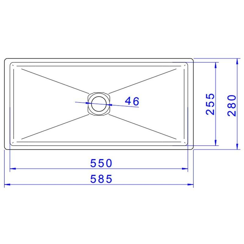 Cuba de Apoio Deca Retangular Branco Gelo 56x28cm L.107.17 Deca - 6