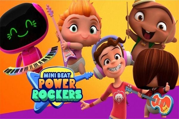 Painel Decorativo Festa Mini Beat Power Rockers #02 - 300x160 - 1