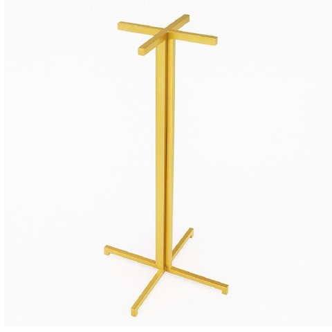 Pé de Mesa Alta Bar Bistrô 100cm Dourada Industrial