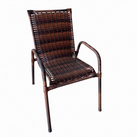 Kit 2 Cadeira para Jardim Area Externa Fibra Sintético Junco