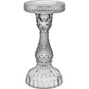 Ver imagem 1 de Castiçal Decorativo de Cristal Transparente 18x9x9cm Porta Vela Mesa Jantar Sala