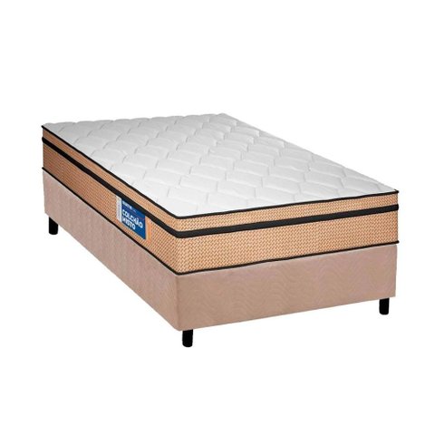 Cama Box Solteiro: Colchão Espuma D45 Plumatex Selectus + Base Crc Suede Clean (88x188)