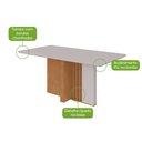 Ver imagem 2 de Conjunto Sala de Jantar Mesa Astrid 160 Tampo Vidro Off White com 6 Cadeiras Rayla - Lopas Amendoa C