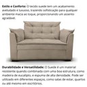 Ver imagem 5 de Sofá 2 Lugares para Sala Moderno Confortável Ágata Suede Bege