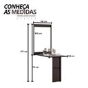 Ver imagem 4 de Mesa Dobrável Retrátil de Parede 100x64