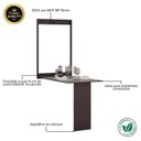 Ver imagem 5 de Mesa Dobrável Retrátil de Parede 100x64 Preto