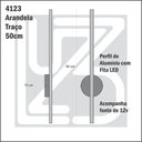 Ver imagem 4 de Arandela de Parede Linha Reta Traço 50cm Led 3000k - Preta