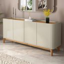 Ver imagem 1 de Buffet Aparador Flip 1,80 4 Portas Sala - 3 Cores:off White-cinamomo