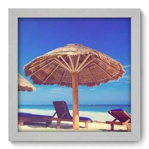 Quadro Decorativo - Praia - 22cm x 22cm - 129qnpab - 1