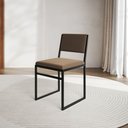 Ver imagem 1 de Cadeira de Jantar Industrial Isa Assento em Veludo para Mesa Sala de Jantar Cozinha e Casa - Marrom