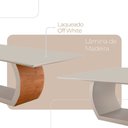 Ver imagem 4 de Mesa Ellis 180cm Tampo Laqueado com Vidro com 6 Cadeiras Munique