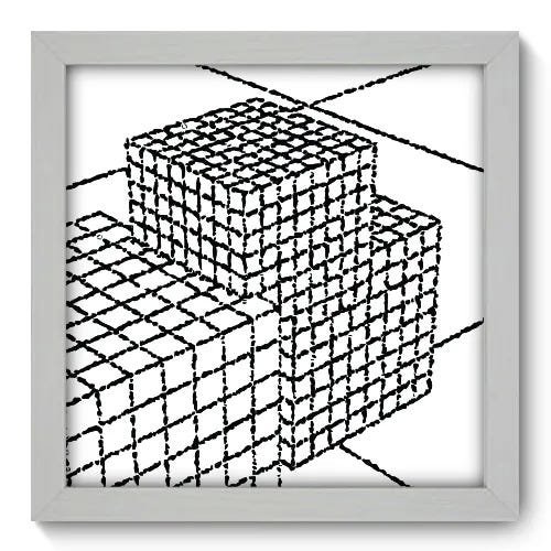 Quadro Decorativo - Cubos - 22cm x 22cm - 134qnaab - 1
