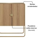 Ver imagem 6 de Balcao Buffet Organico 2 Portas 90 Cm 28065 Artesano Hanover Dourado