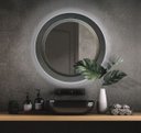 Ver imagem 3 de Espelho Decorativo Call Preto Led Amarelo 60cm Redondo