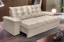 Ver imagem 1 de Sofá Retrátil e Reclinável Aspen 2.60m Super Pillow - Bege