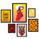 Ver imagem 1 de Composição 6 Quadros Decorativos Iansã Orixá:madeira Branca