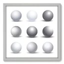 Ver imagem 1 de Quadro Decorativo - Esferas - 50cm x 50cm - 154qnacb