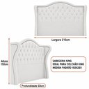 Ver imagem 3 de Cabeceira para Cama Box King 215cm Dorian Facto Off White - Sallar Home