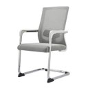 Ver imagem 1 de Kit 4 Cadeiras de Escritório Locutor Avila Tela Mesh Cinza Polipropileno Branco Base Fixa Cromada