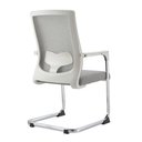 Ver imagem 4 de Kit 4 Cadeiras de Escritório Locutor Avila Tela Mesh Cinza Polipropileno Branco Base Fixa Cromada