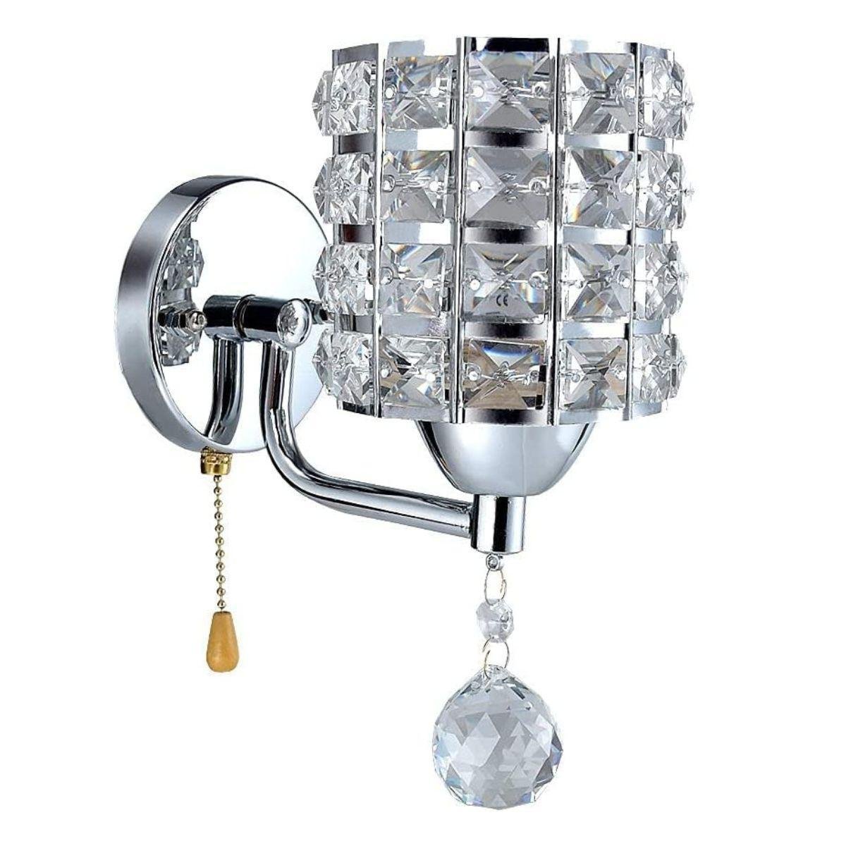 Arandela Luminária Parede Decorativo Cristal Moderna Luxuosa