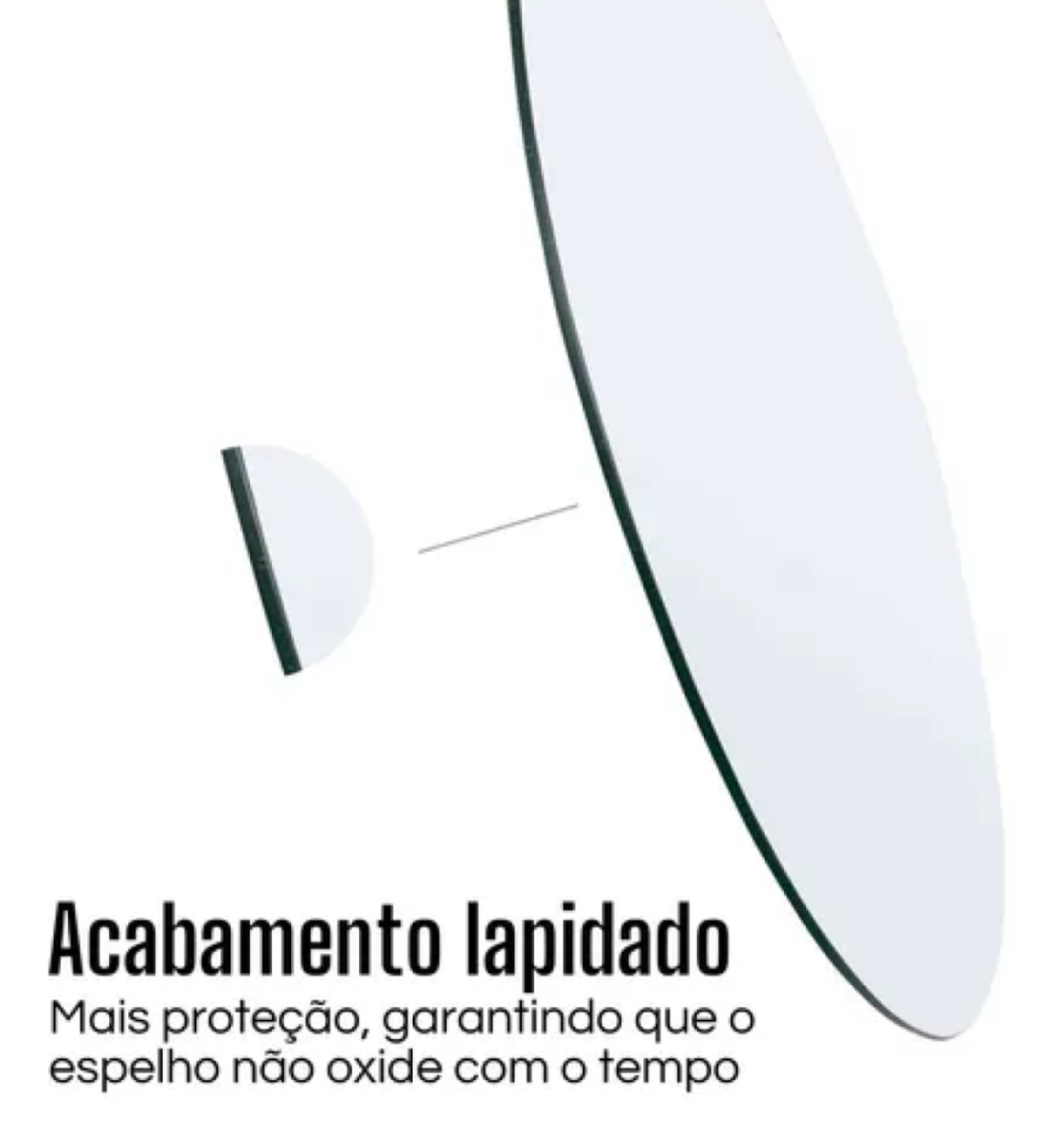 Espelho Orgânico 70cm Sala Banheiro com Led Branco Quente - 4