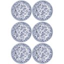 Ver imagem 1 de Jogo 6 Pratos Sobremesa 21cm Tramontina Azzura em Porcelana Decorada Servir Tortas Doces