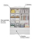 Ver imagem 3 de Guarda Roupa Infantil Encanto com 4 Portas - Branco