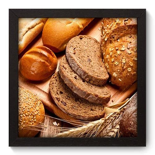 Quadro Decorativo - Pães - 22cm x 22cm - 001qncap - 1