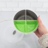 Marmita Plasvale com 4 Divisórias Removíveis 1L Verde Pote Plástico com Tampa para Lanche - 2