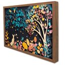 Ver imagem 1 de Quadro Decorativo Floral Luxo Aquarela em Moldura Caixa Tacolado Moldura Caixa 3cm Madeira sem Vidro