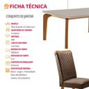 Ver imagem 6 de Mesa de Jantar Liz 180cm Tampo Mdf Vidro Canto Copo com 6 Cadeiras Lira