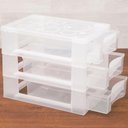 Ver imagem 2 de Kit 4 Organizador Médio 3 Gaveteiros Porta Medicamentos Bancada Incolor
