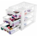 Ver imagem 3 de Kit 4 Organizador Médio 3 Gaveteiros Porta Medicamentos Bancada Incolor