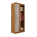 Ver imagem 3 de Guarda-roupa Solteiro Modulado Freyr 1 Porta Cinamomo/off White - Pnr Móveis