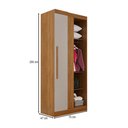 Ver imagem 4 de Guarda-roupa Solteiro Modulado Freyr 1 Porta Cinamomo/off White - Pnr Móveis